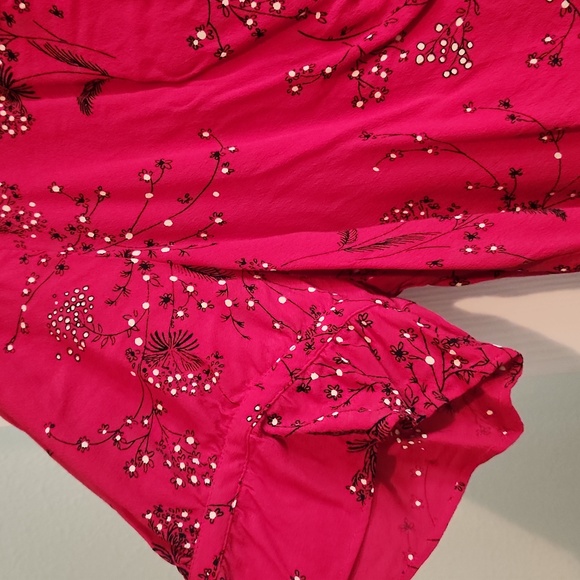 Madewell Plus size 20 Daylight Top in Windswept Americana Floral Cranberry EUC - Picture 3 of 9